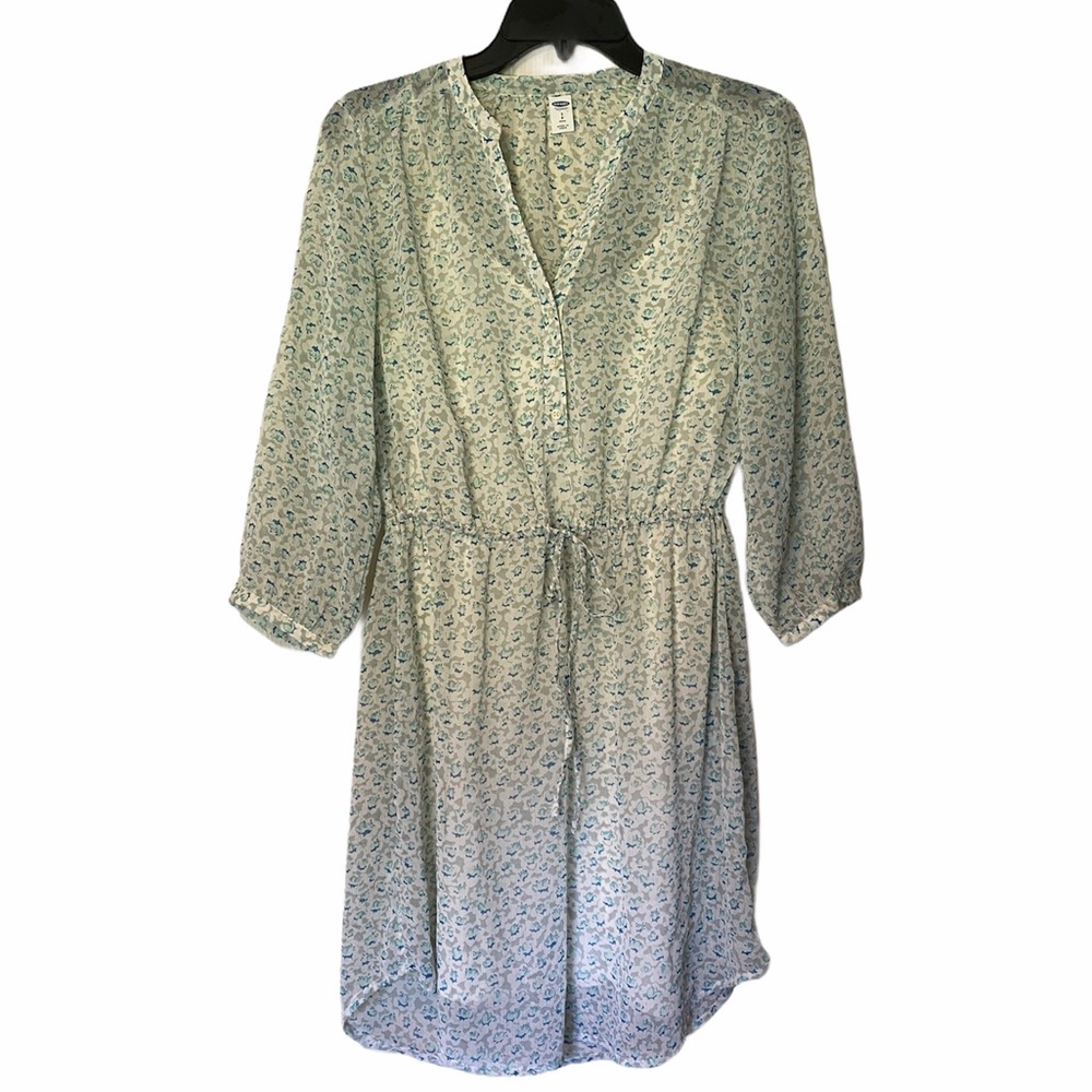 Old Navy Sheer Floral Print lined Dress S